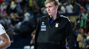 Gisli Thorgeir Kristjansson, del Magdeburgo, tras el partido. El islandés ha sido convocado para la Eurocopa / Foto: Marius Becker/dpa