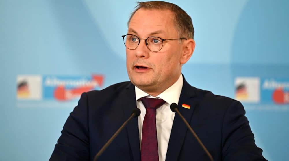 Tino Chrupalla nastupi jako Zhorjelski direktny kandidat k wólbam zwjazkoweho sejma. (archiwny wobraz) / Foto: Rabea Gruber/dpa